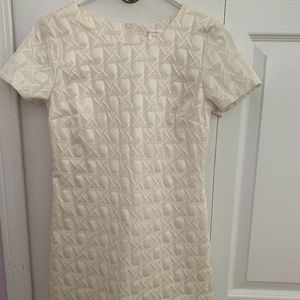 Cream quilt patterned dress